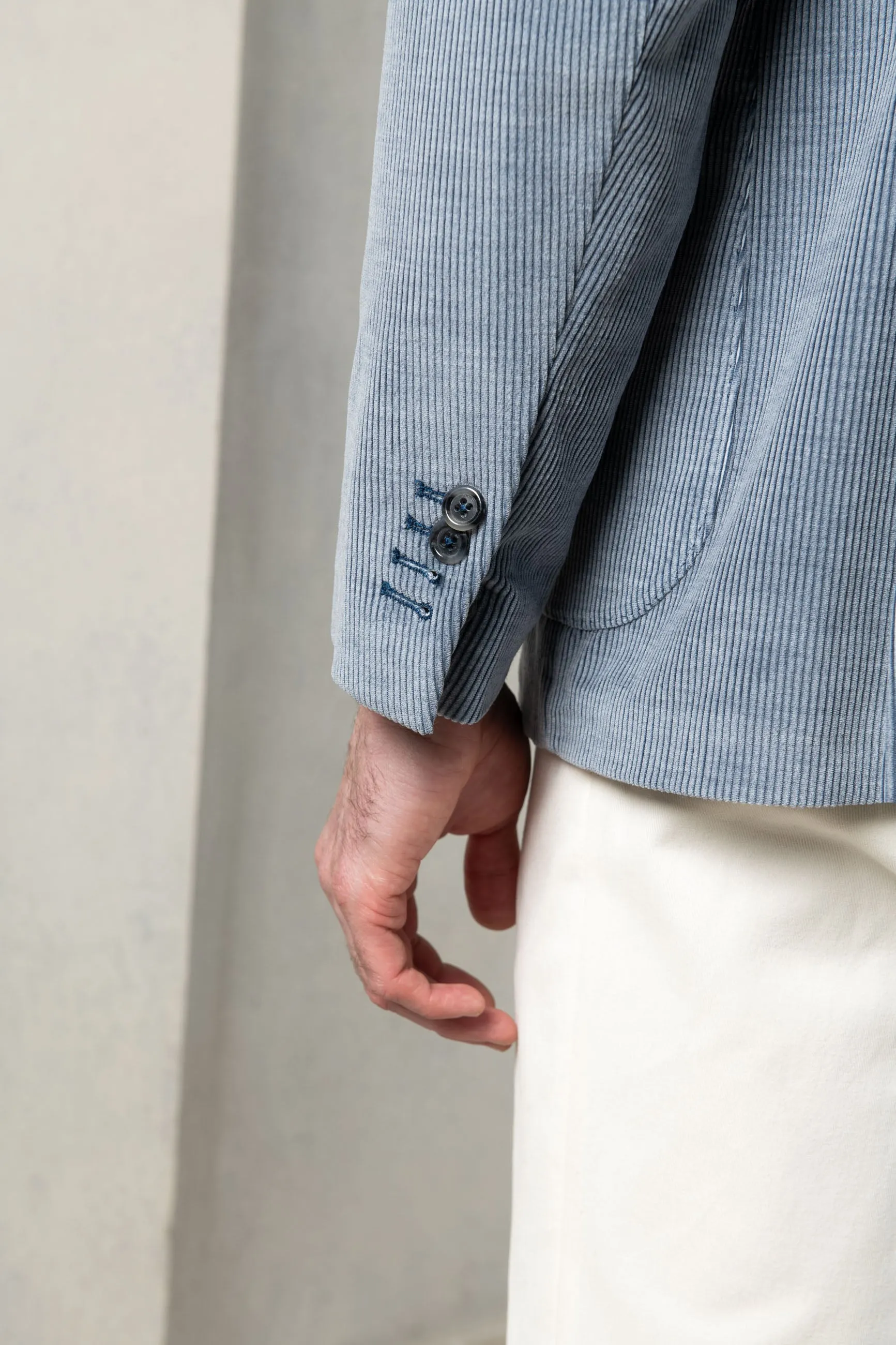 Light blue corduroy jacket Soragna Capsule Collection - Made in Italy