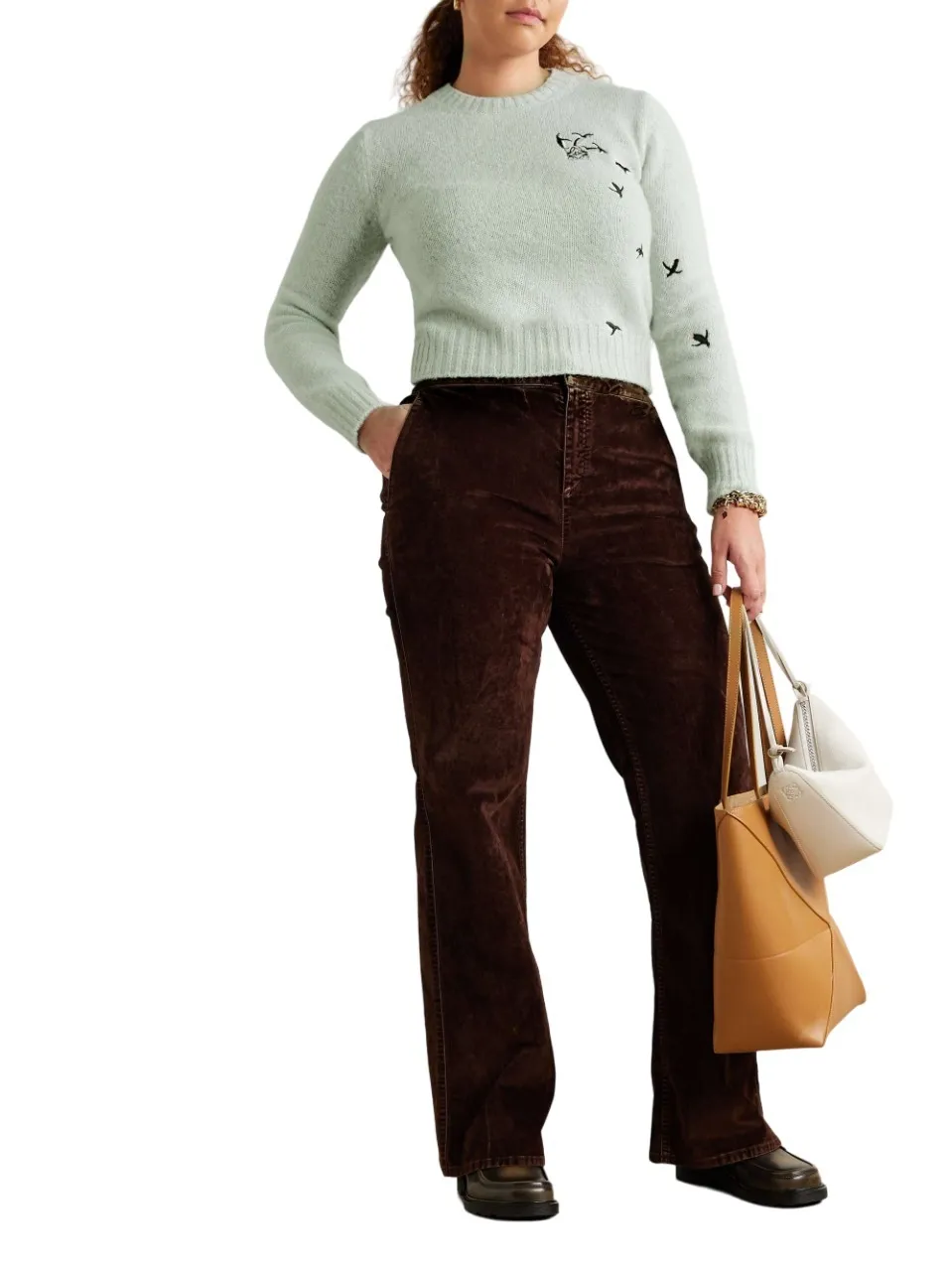 LOEWE  |Casual Style Wool Long Sleeves Plain Other Animal Patterns