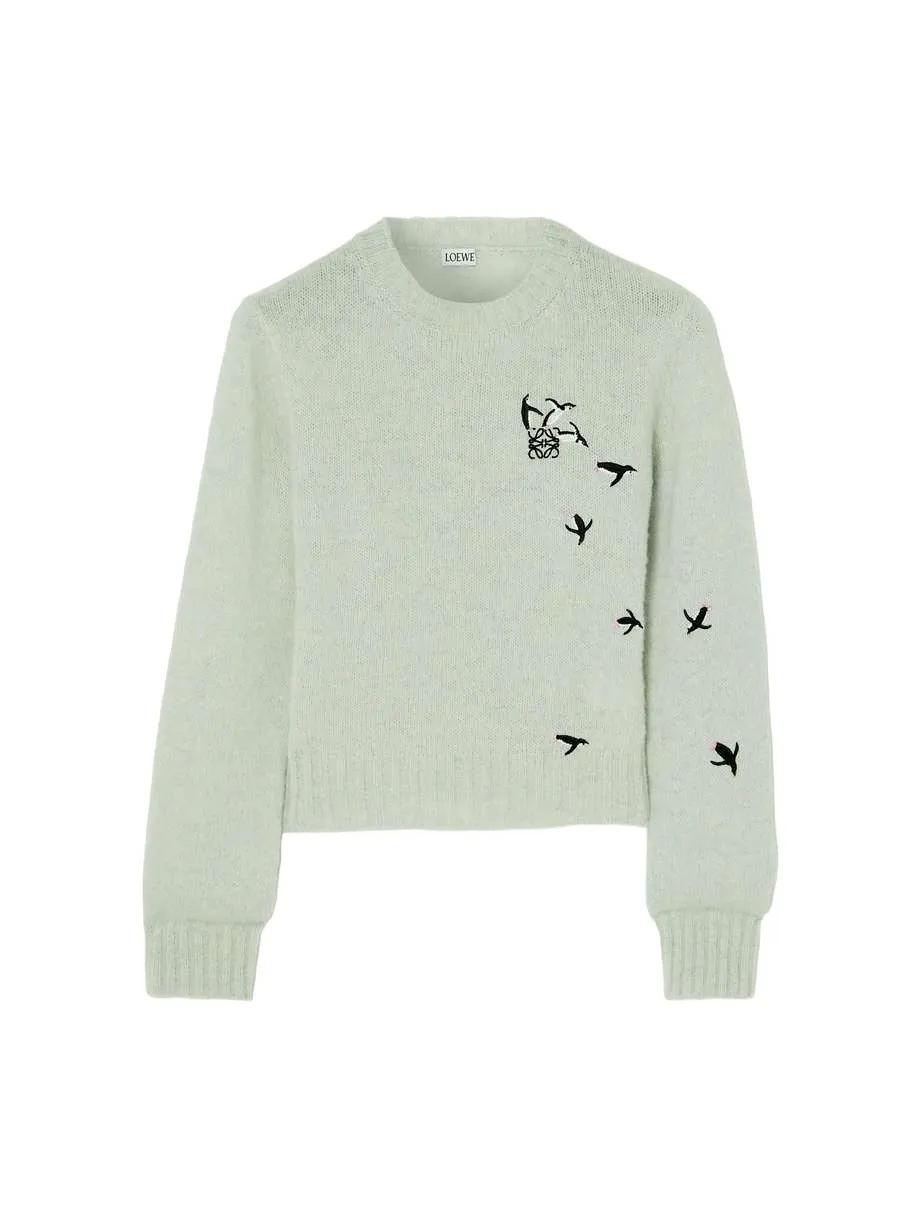 LOEWE  |Casual Style Wool Long Sleeves Plain Other Animal Patterns