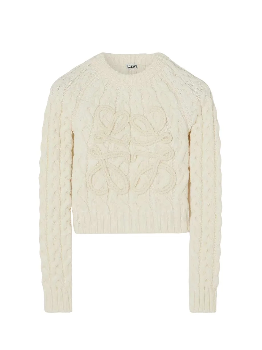 LOEWE  |Crew Neck Casual Style Wool Street Style Long Sleeves Plain