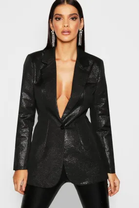 Longline Metallic Blazer