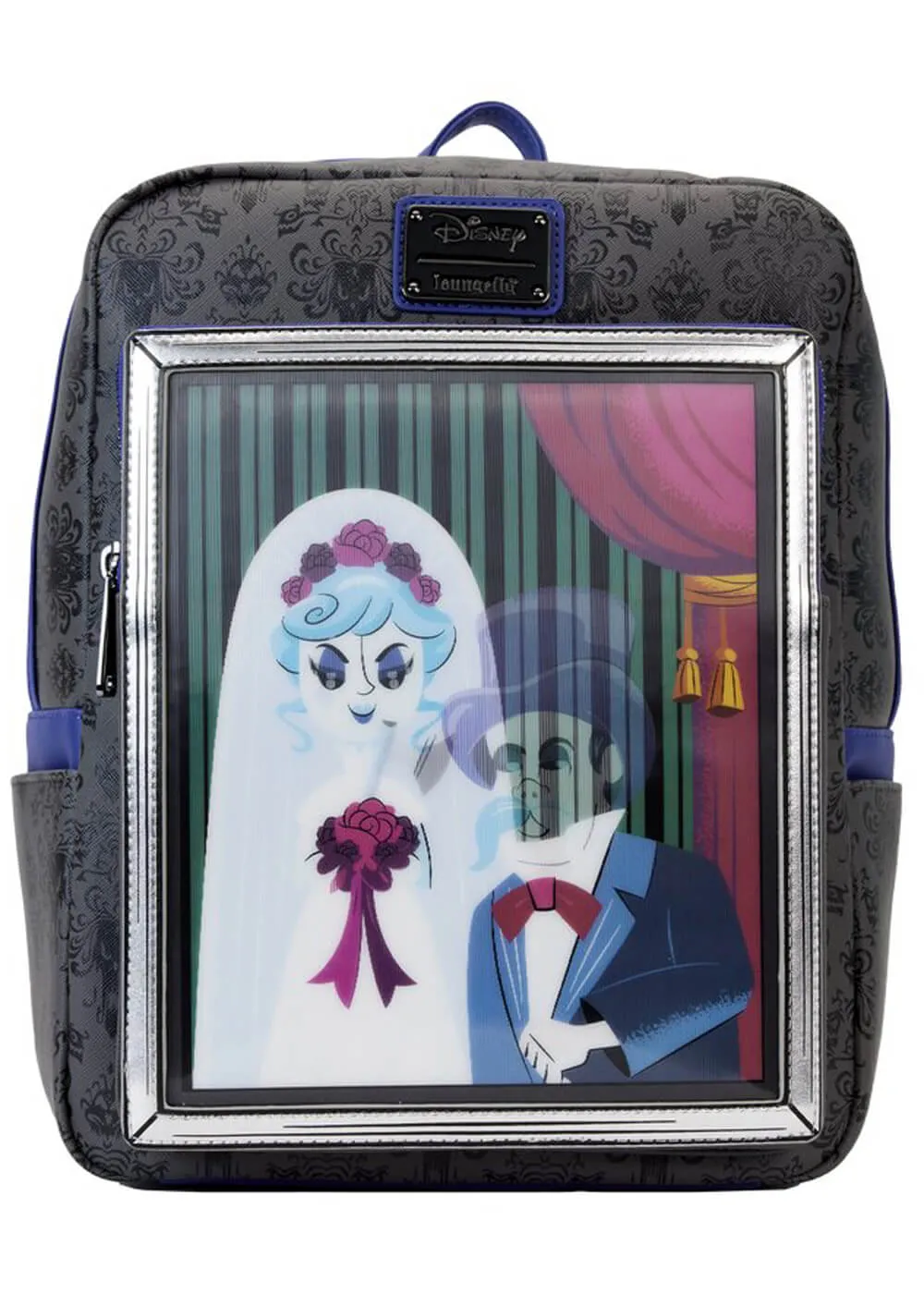 Loungefly Disney Haunted Mansion Black Widow Bride Lenticular Backpack Black