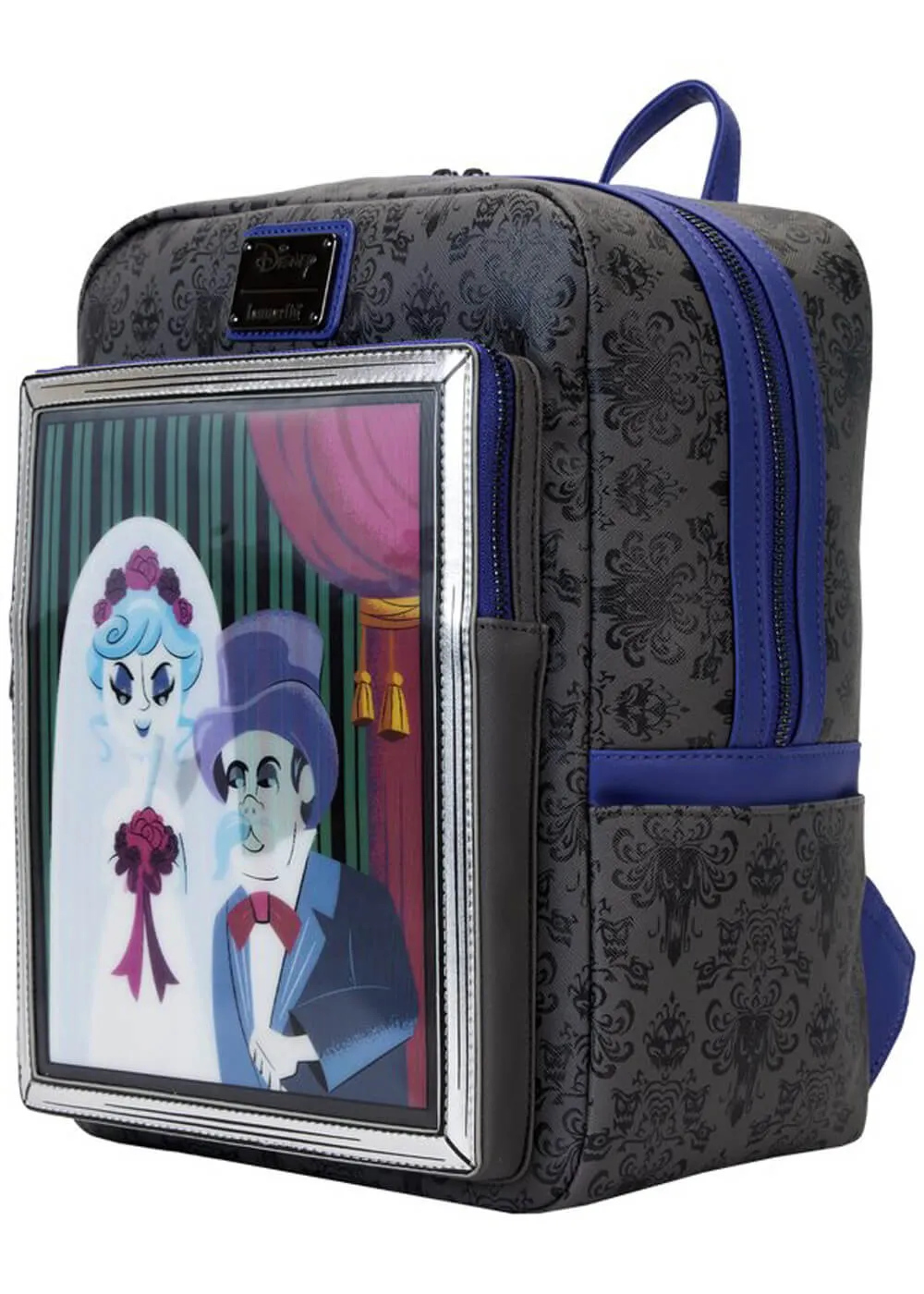 Loungefly Disney Haunted Mansion Black Widow Bride Lenticular Backpack Black