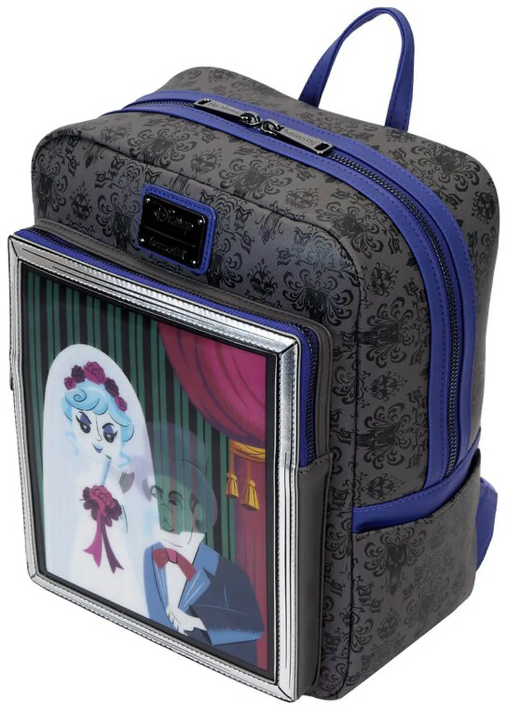 Loungefly Disney Haunted Mansion Black Widow Bride Lenticular Backpack Black