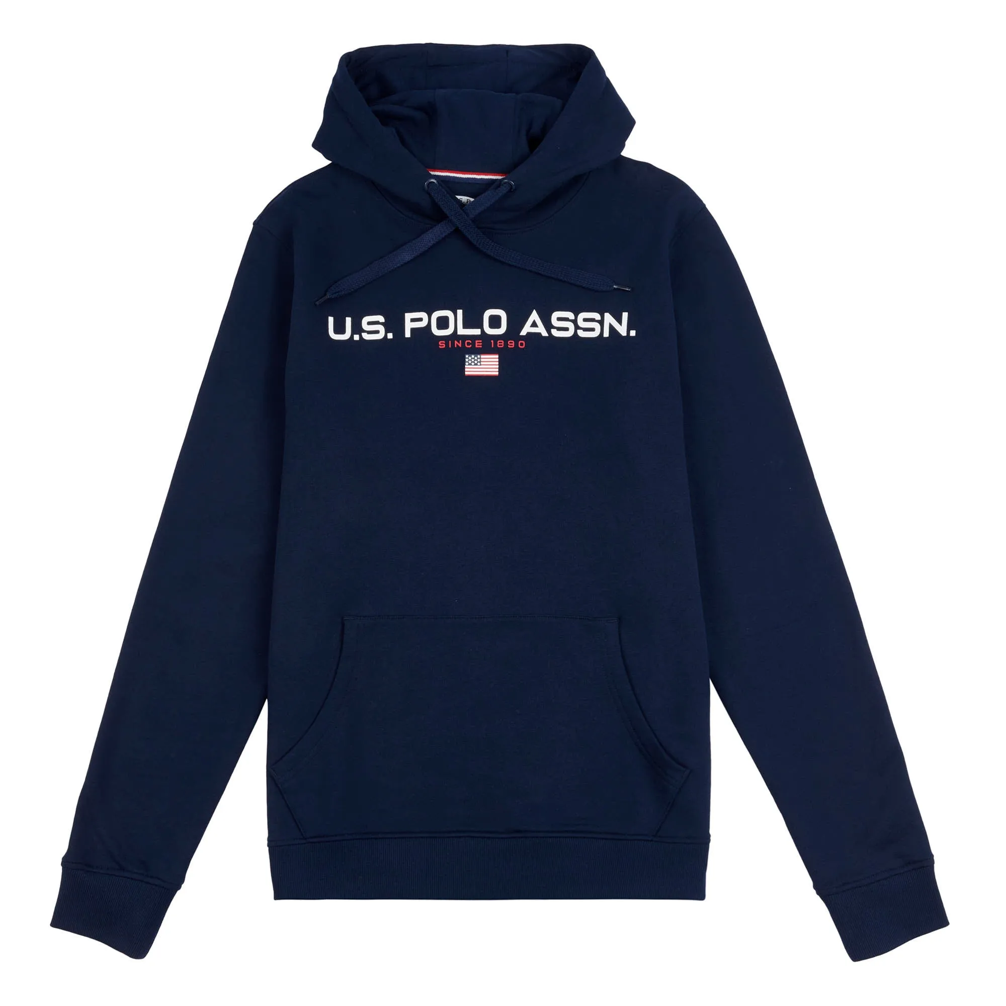 Mens Block Flag Graphic Hoodie in Navy Blue