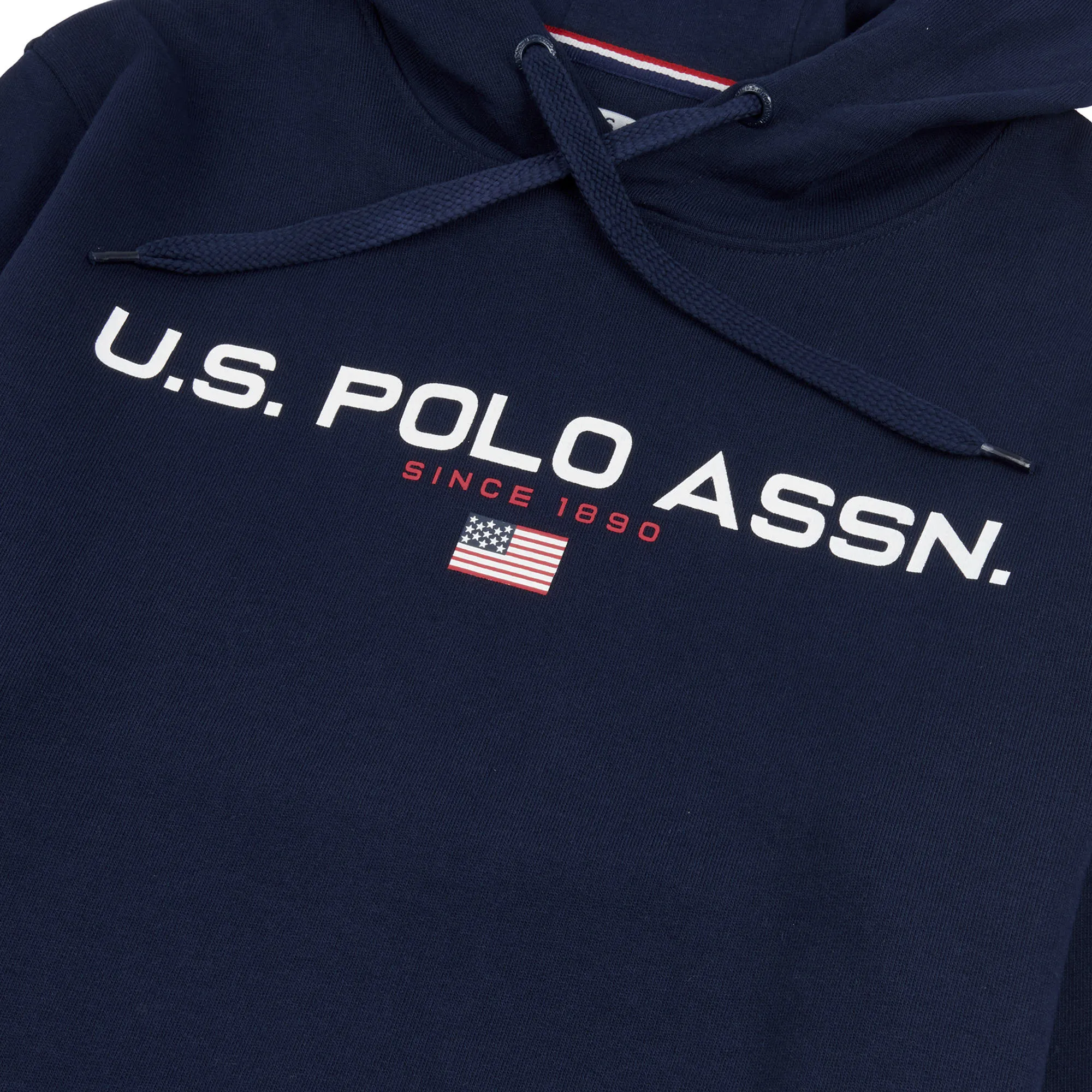 Mens Block Flag Graphic Hoodie in Navy Blue