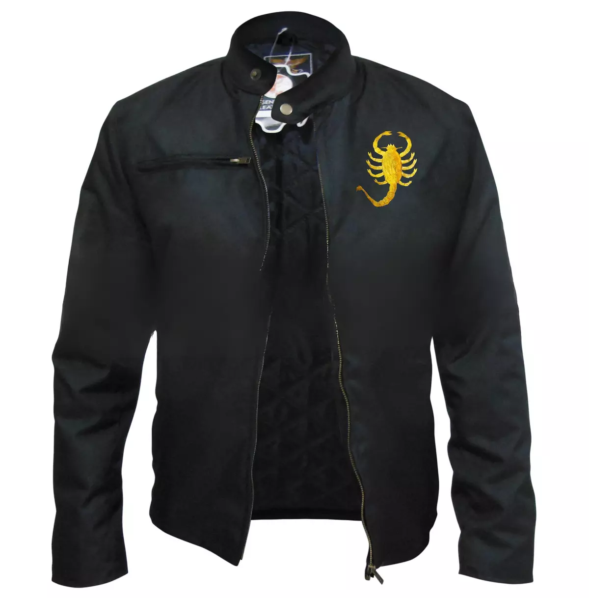 Men's Scorpio Scorpian Embroidered Leather Corduroy Jacket