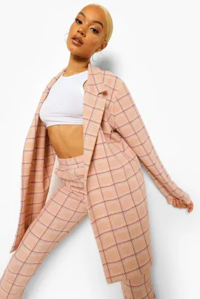 Mini Dogtooth Check Oversized Blazer