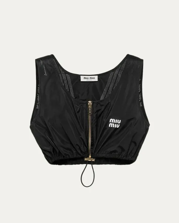 MiuMiu  |Casual Style Silk Blended Fabrics Sleeveless Street Style