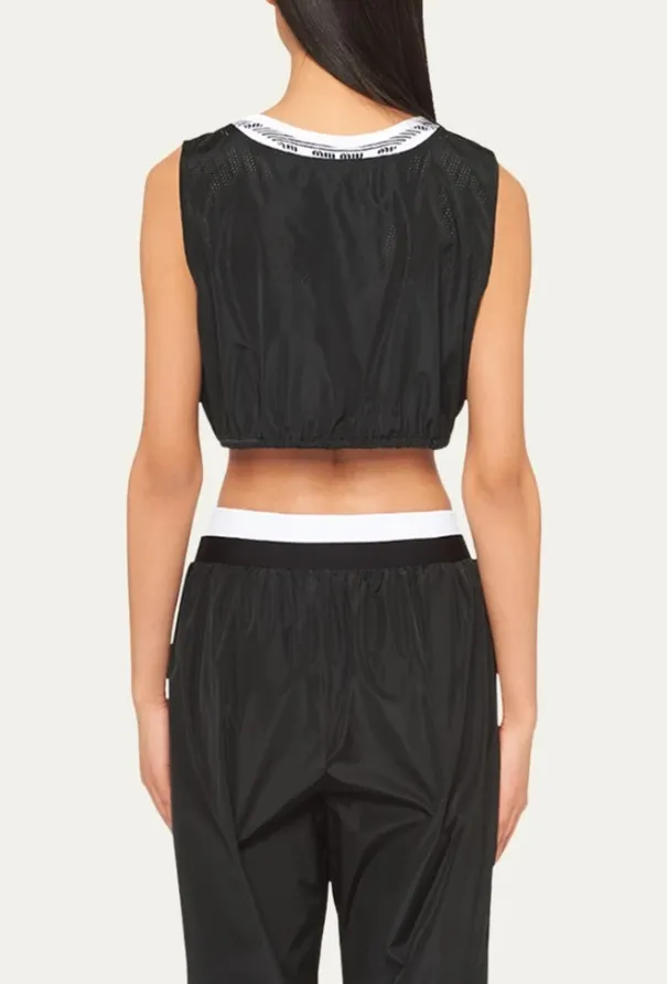 MiuMiu  |Casual Style Silk Blended Fabrics Sleeveless Street Style