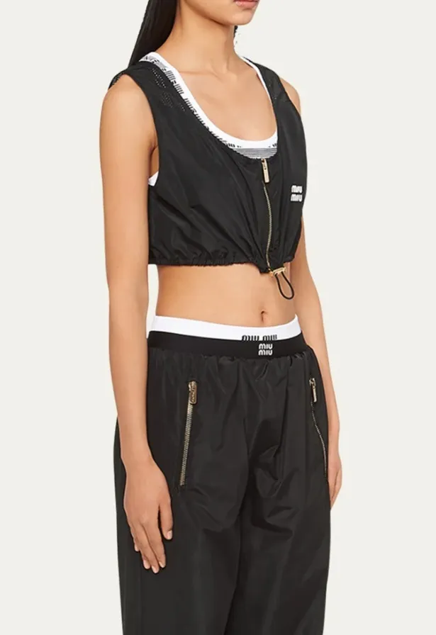 MiuMiu  |Casual Style Silk Blended Fabrics Sleeveless Street Style