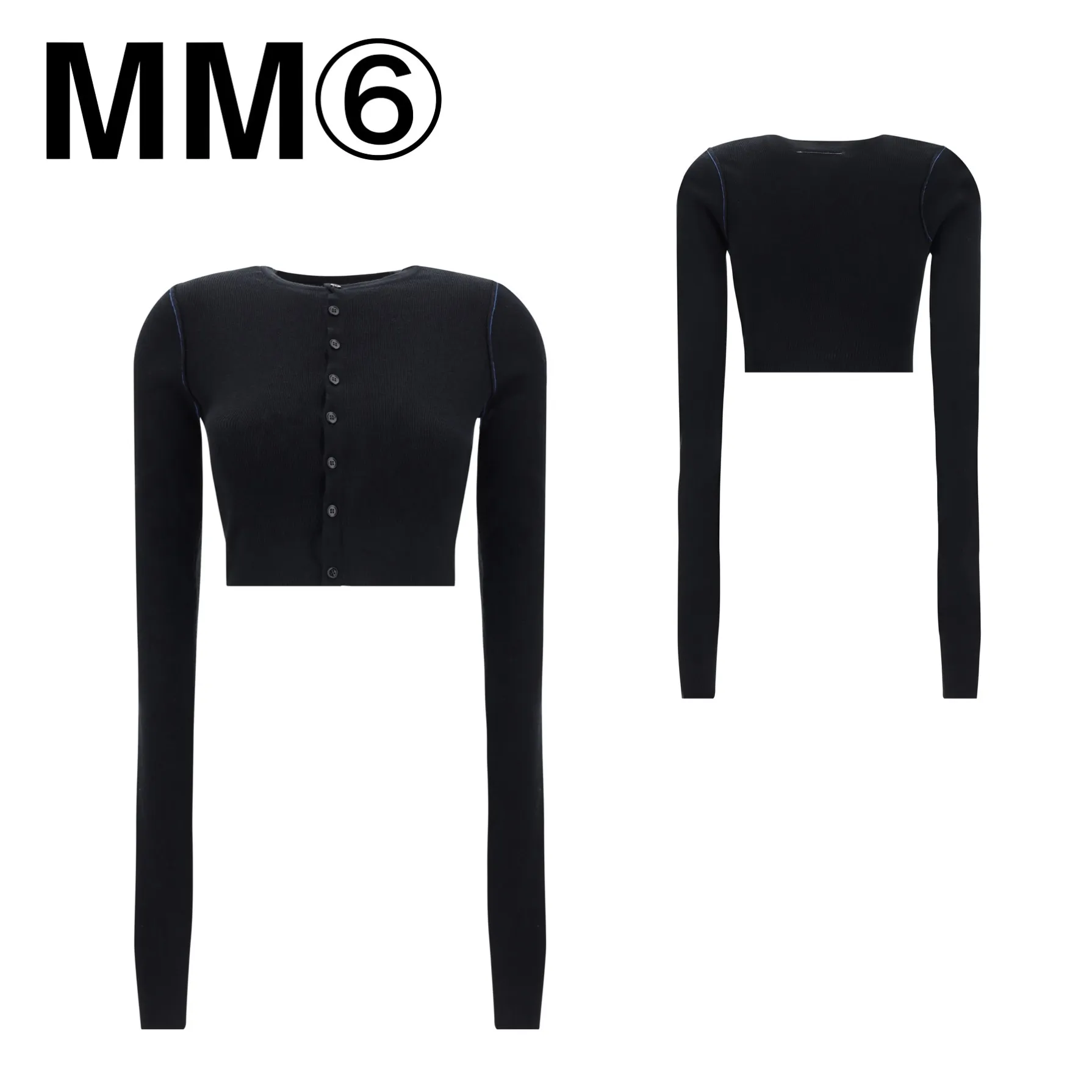 MM6 Maison Margiela  |Crew Neck Casual Style Street Style U-Neck Long Sleeves