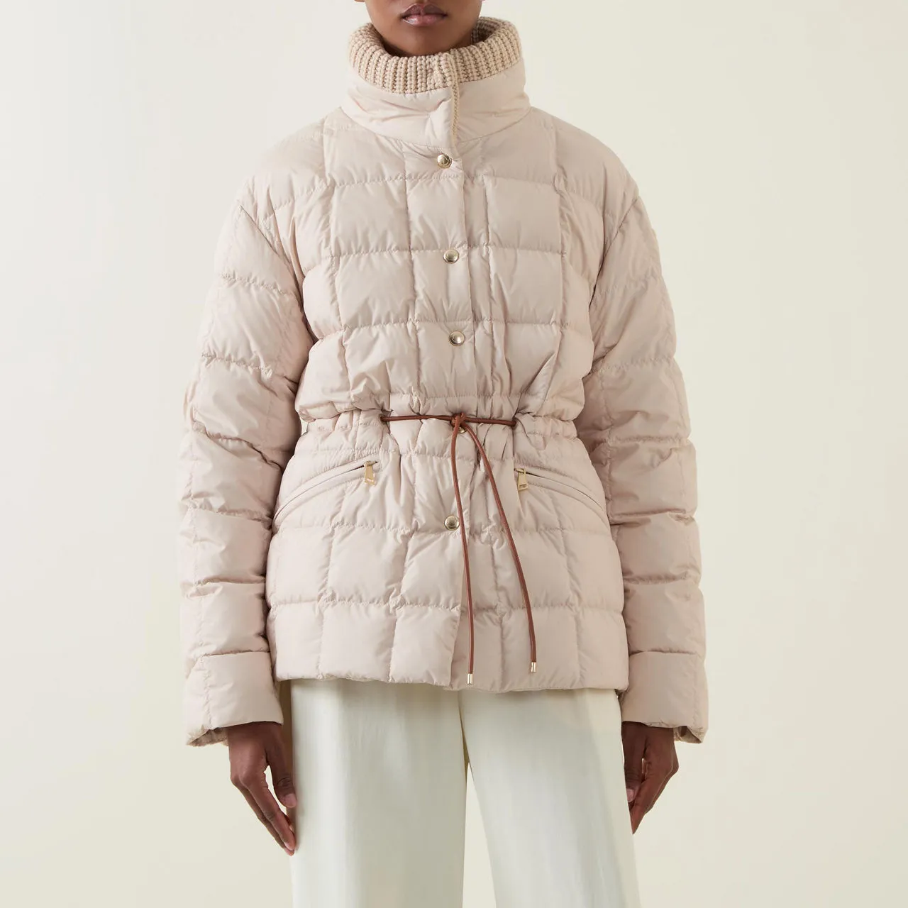 MONCLER Antigone Short Down Jacket - Beige