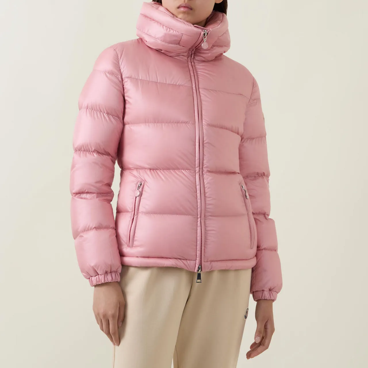 MONCLER Douro Short Down Jacket - Light Pink