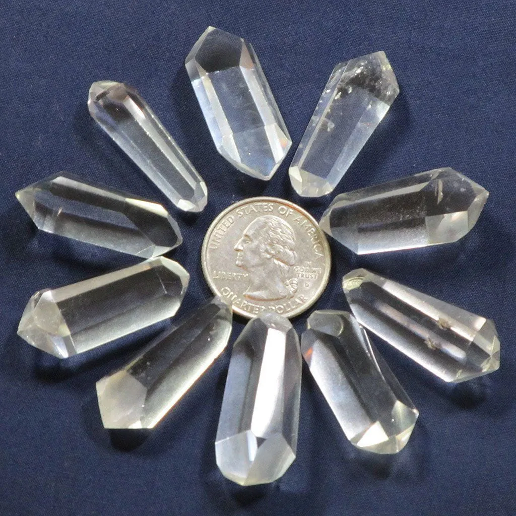 n4034 - Polished Clear Quartz Crystal DT's