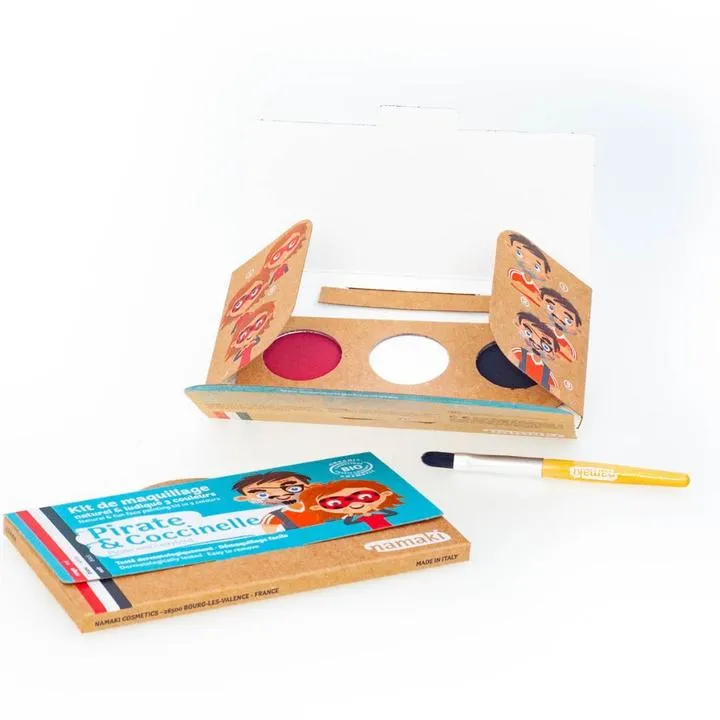 Namaki Organic Face Painting Kit - 3 colours - red, black, white