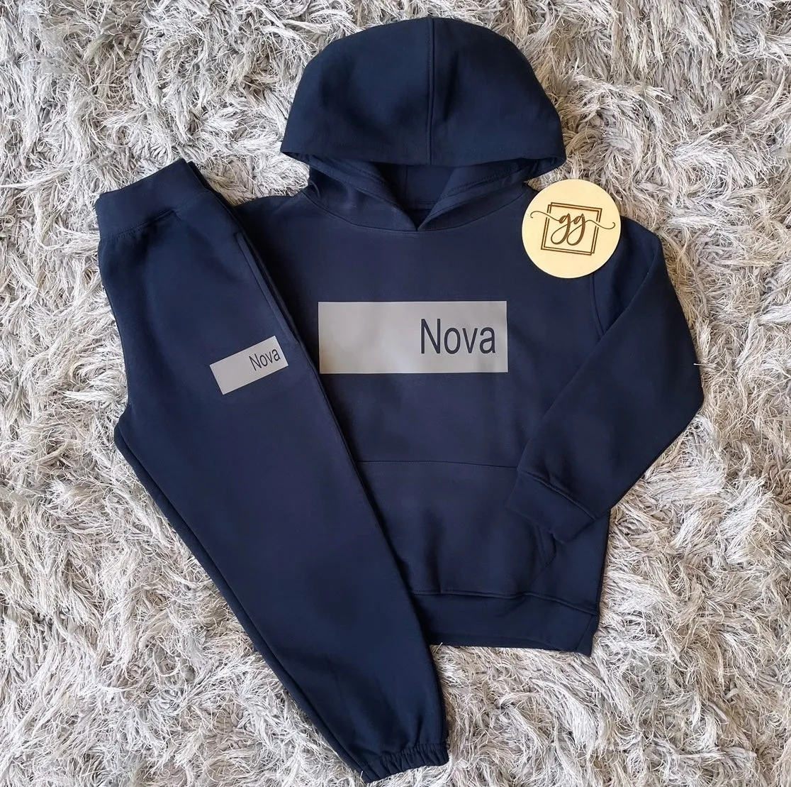 Name Bar Hoodie Tracksuit