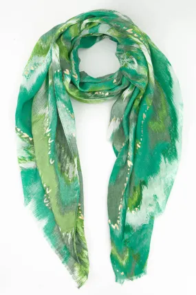 Ombre Wave Print Scarf