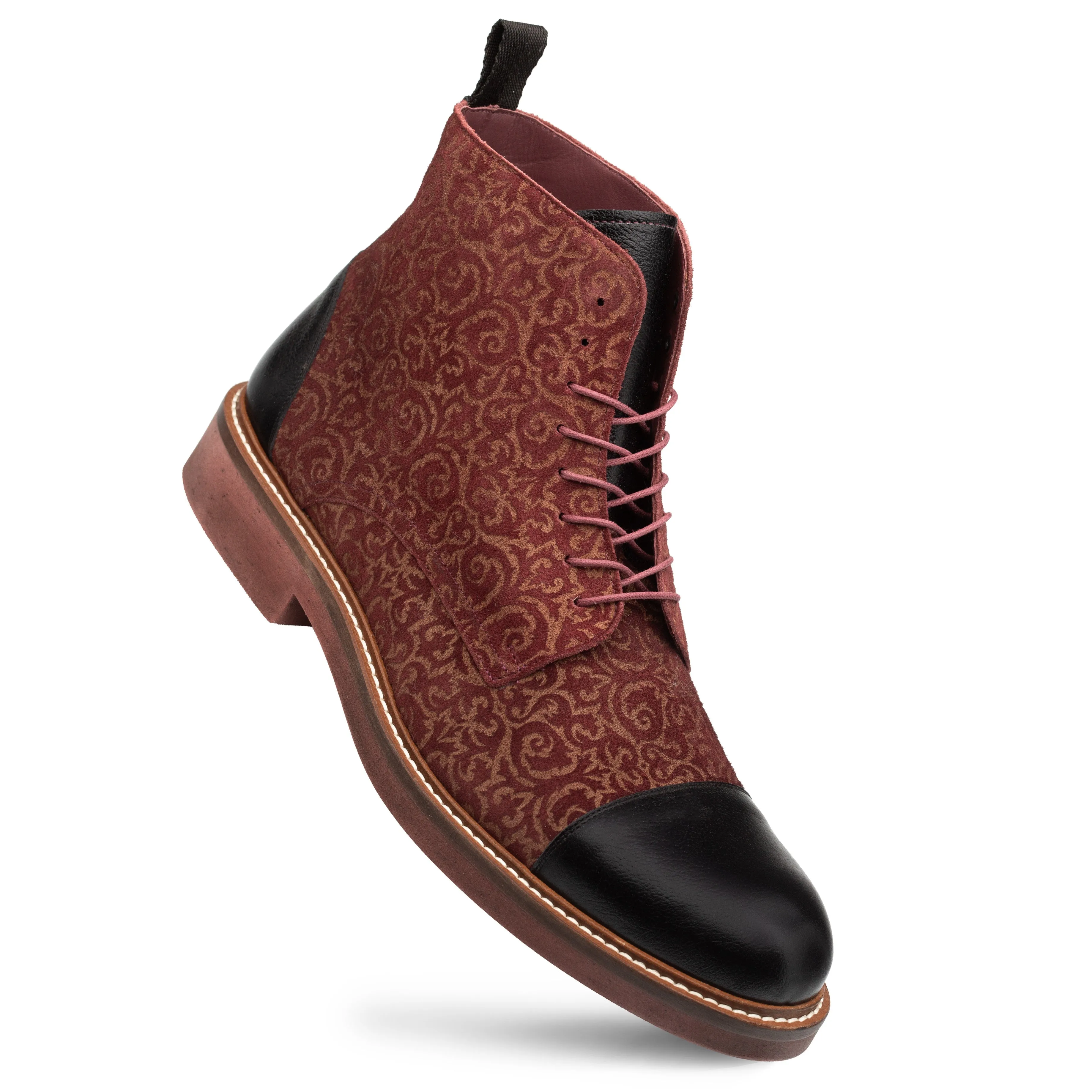 Patterned Cap Toe Boot