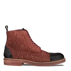 Patterned Cap Toe Boot