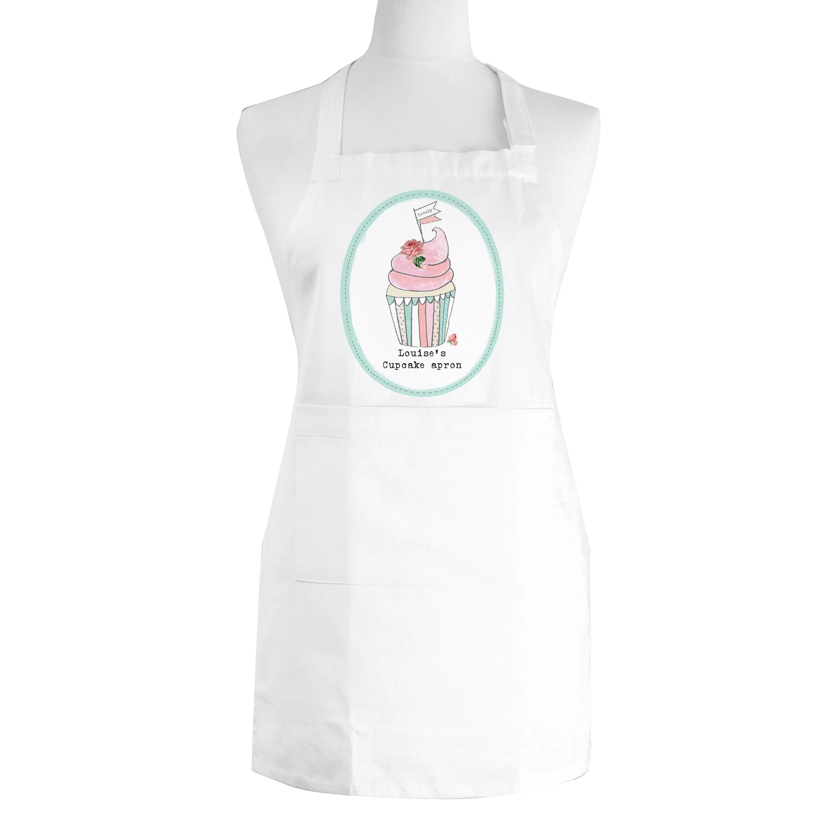 Personalised Vintage Pastel Cupcake Children's Apron