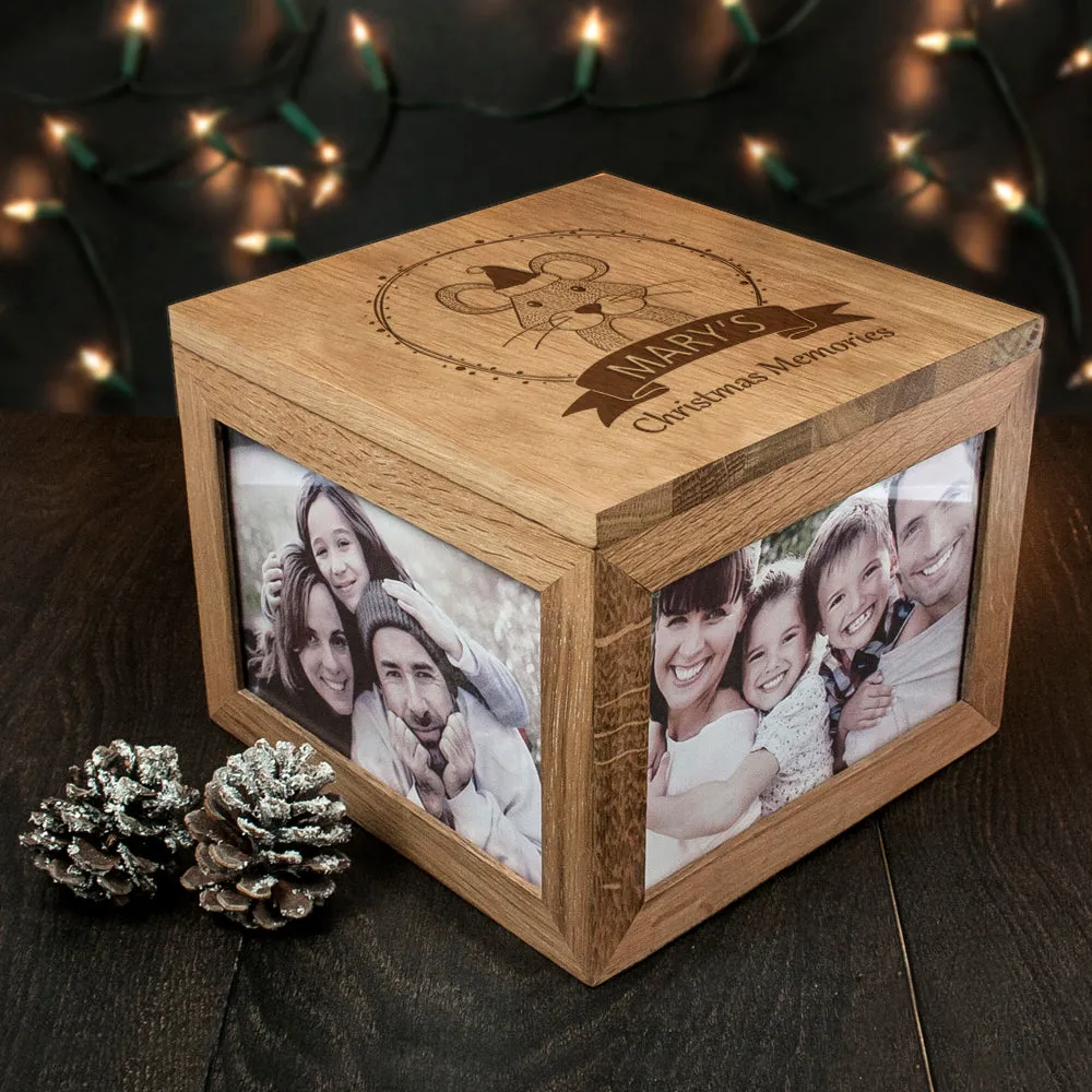 Personalised Woodland Mouse Christmas Memory Box