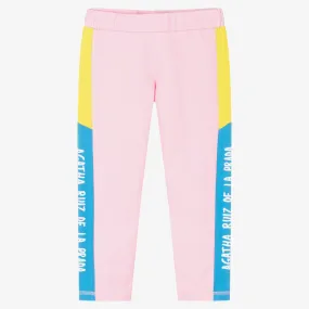 Pink Cotton Jersey Leggings