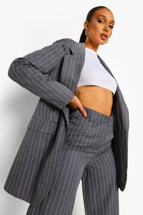 Pinstripe Oversized Mansy Blazer