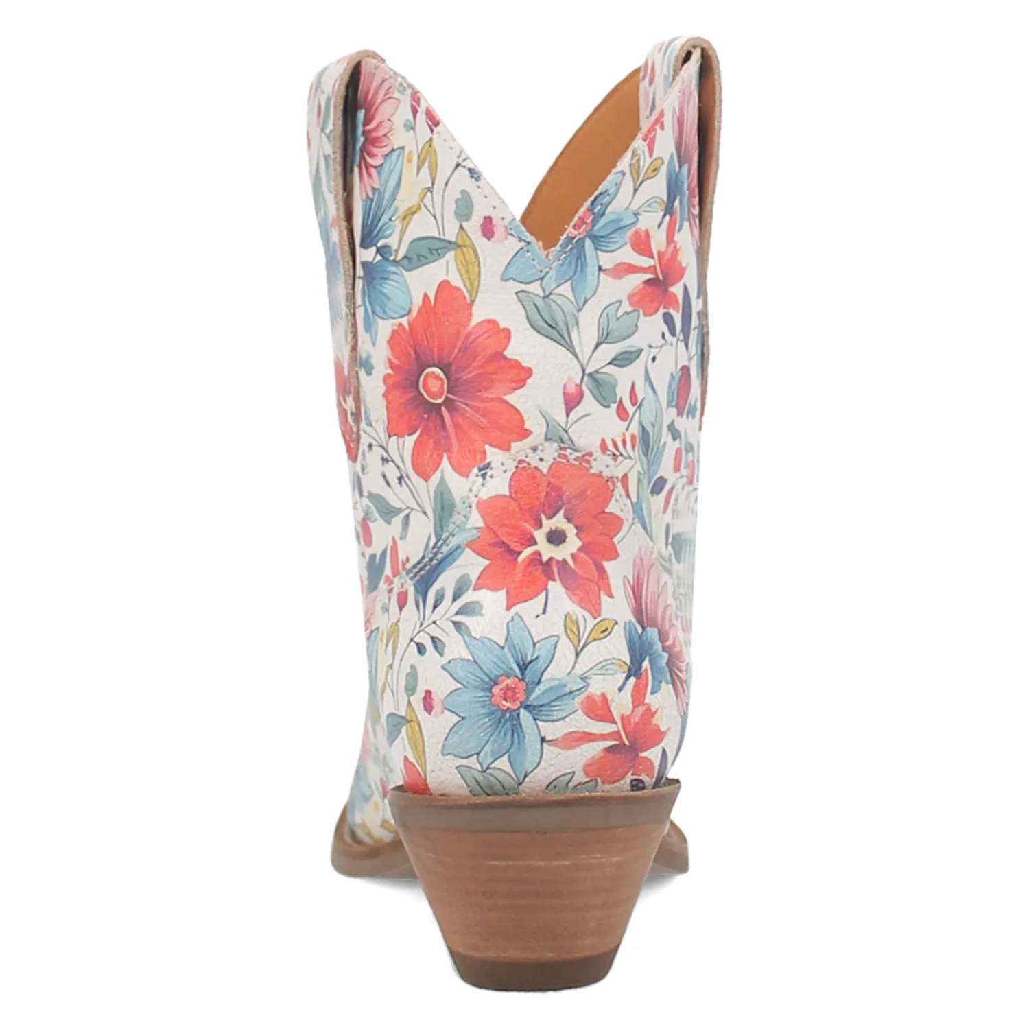 Pixie Rose Floral Print Leather Bootie (DS)