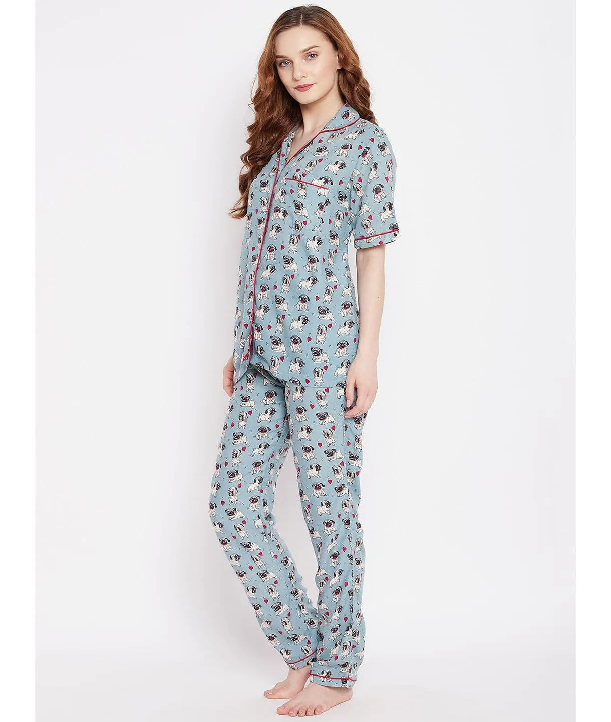 Printed Cotton Night Suit