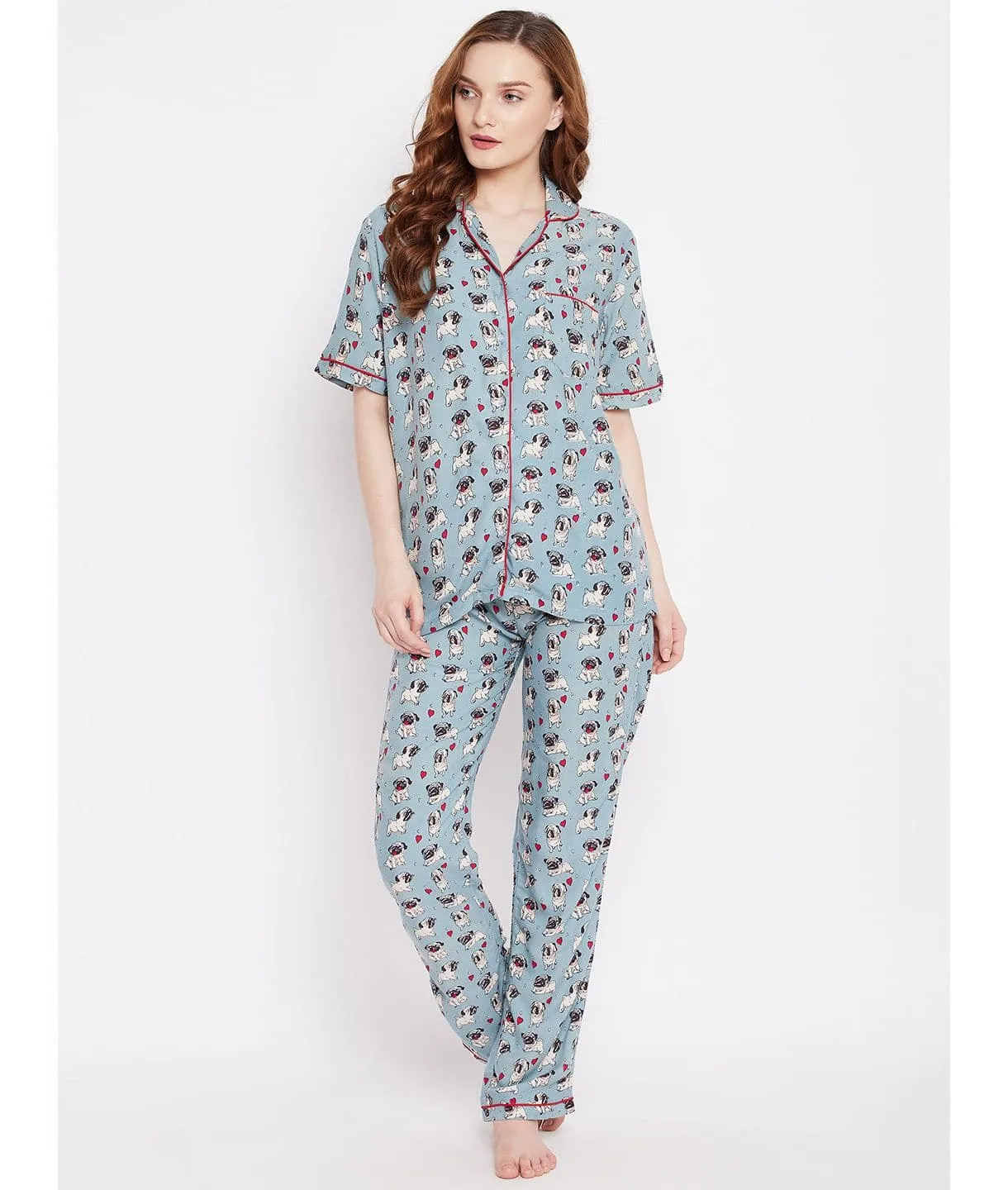 Printed Cotton Night Suit