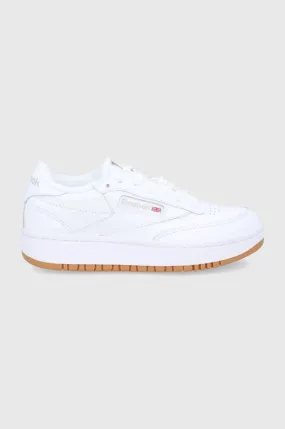 Reebok Classic leather shoes club c double white color