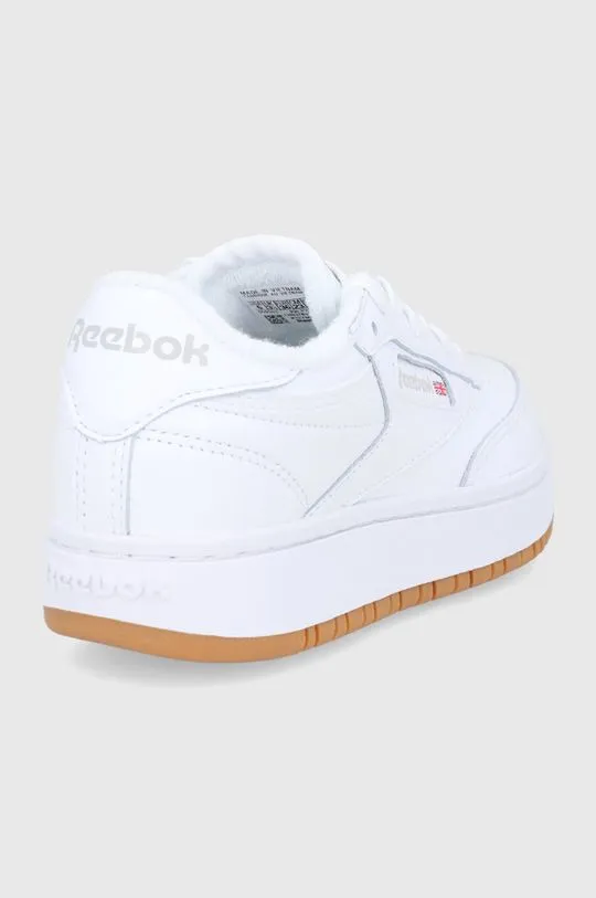 Reebok Classic leather shoes club c double white color