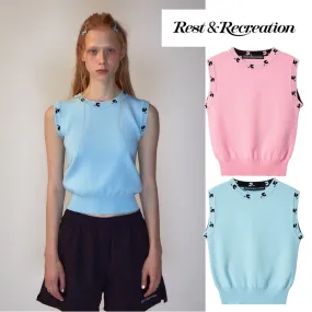 Rest & Recreation  |Casual Style Sleeveless U-Neck Plain Party Style