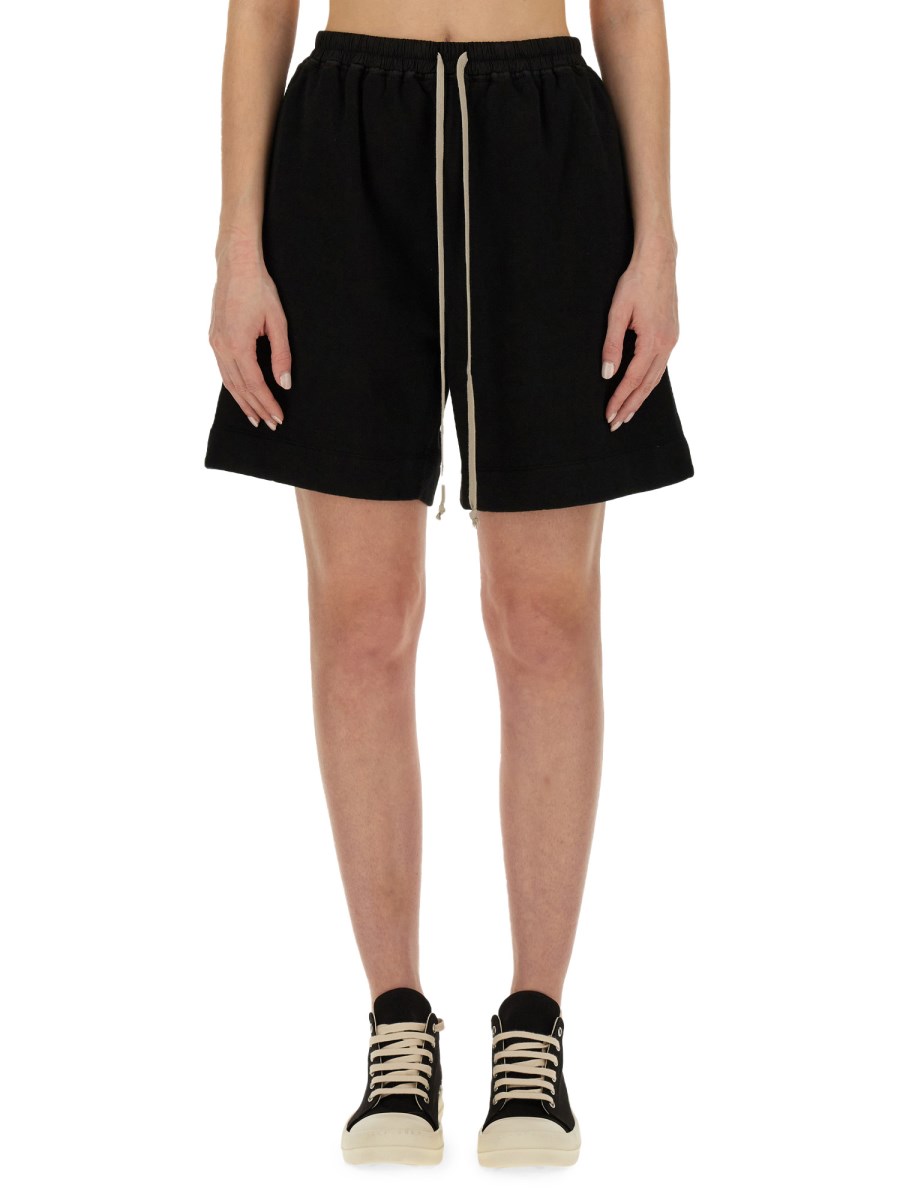 RICK OWENS DRKSHDW    COTTON FLEECE BERMUDA SHORTS