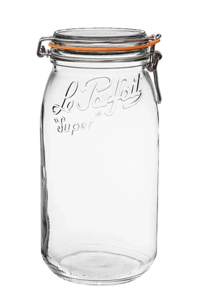 Rounded French Glass Jar