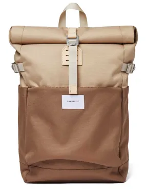 Sandqvist Ilon Rolltop Backpack Brown Natural Leather