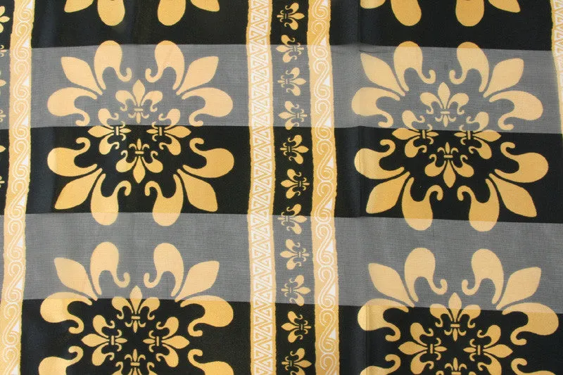 Scarf Fleur De Lis Black/Gold