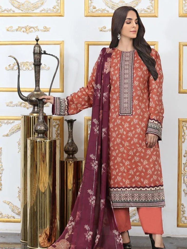 Shaista Digital Printed Viscose Unstitched 3 Piece Suit D-06