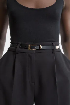 Skinny Leather Belt | Karen Millen