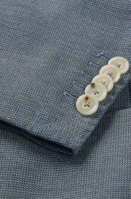 Slim-fit suit in a micro-patterned wool blend