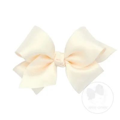 Small French Satin Basic Bow with Knot