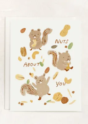 Squirrels Nuts About You Card