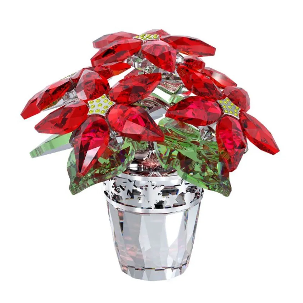 Swarovski Crystal Christmas Flower Figurine POINSETTIA LARGE #1139997