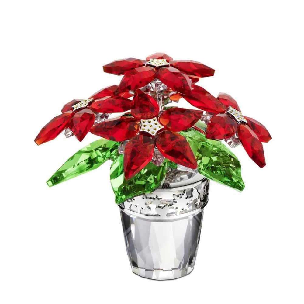 Swarovski Crystal Christmas Flower Figurine POINSETTIA LARGE #1139997