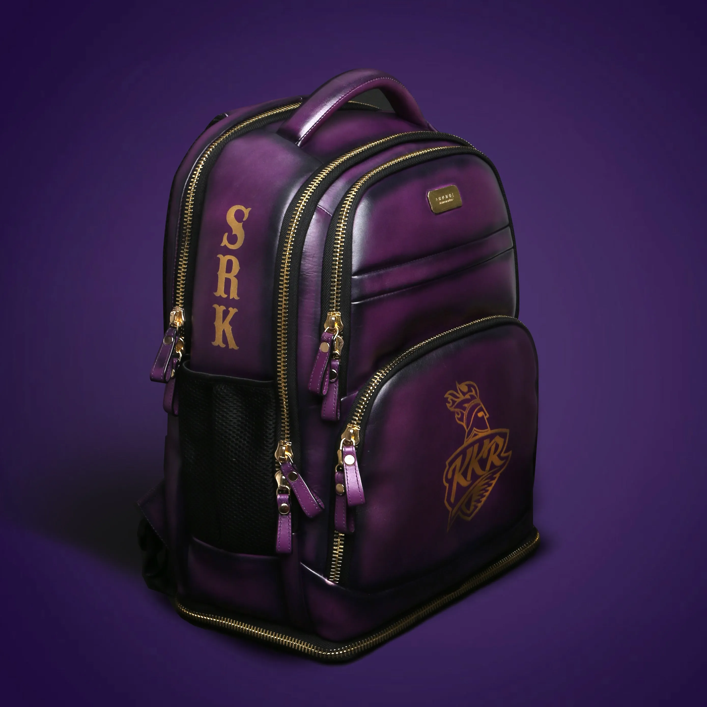 Team KKR IPL 2019 Corporate Gifting Bulk Order Purple Leather Backpack (Reference Price for 1 Unit)