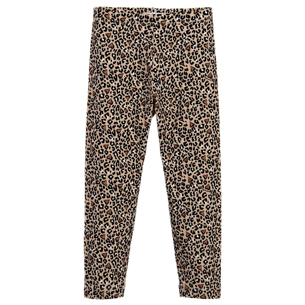 Teen Beige Leopard Leggings