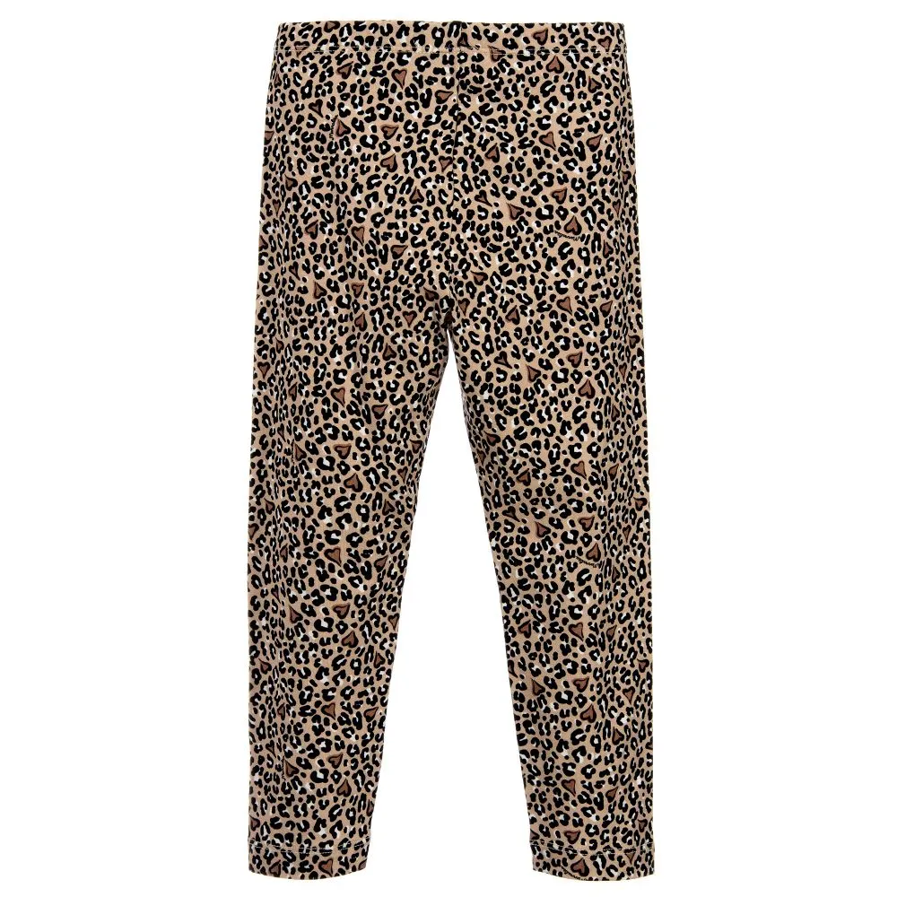 Teen Beige Leopard Leggings