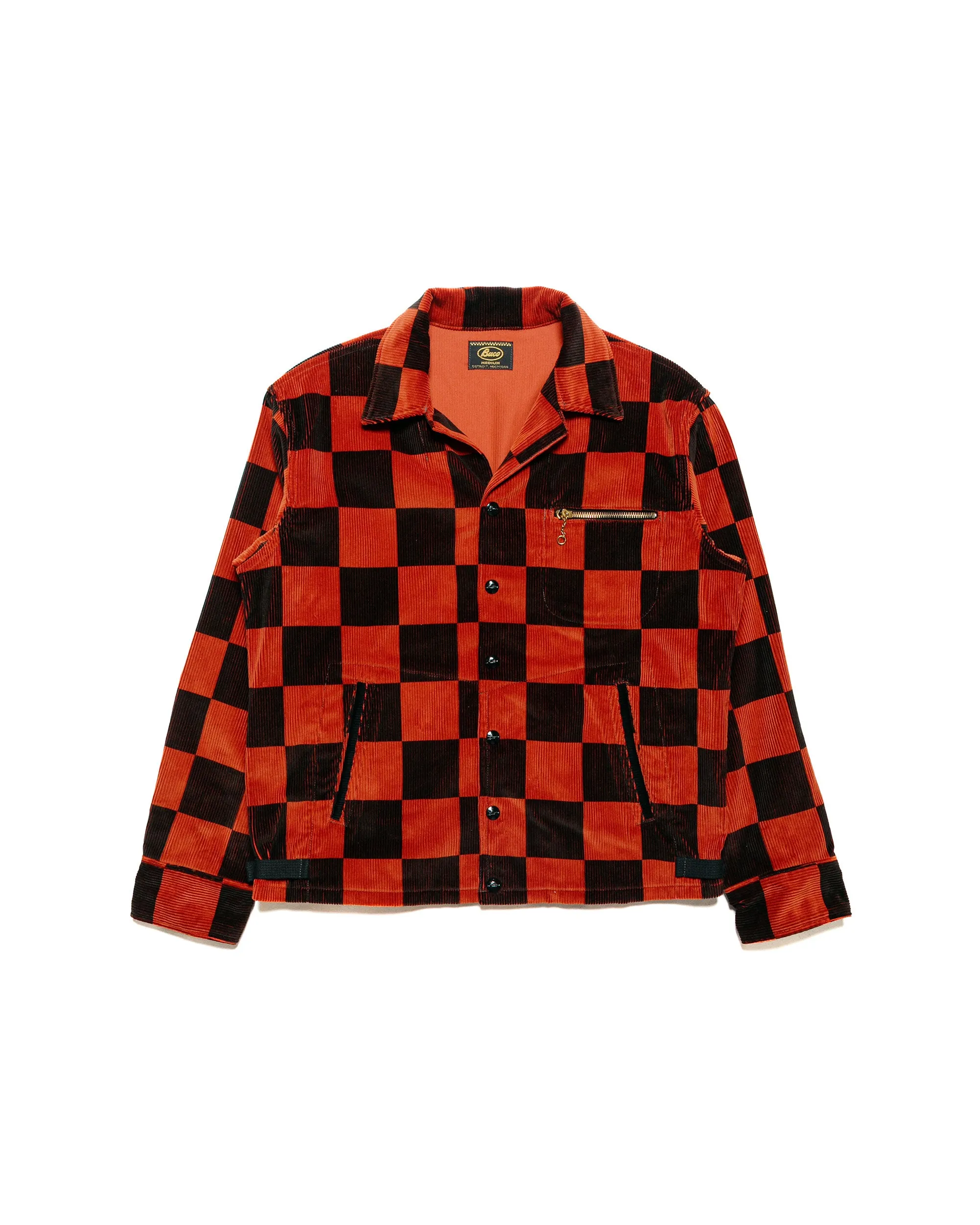 The Real McCoy's BJ23103 Buco Checkered Corduroy Jacket Orange/Black