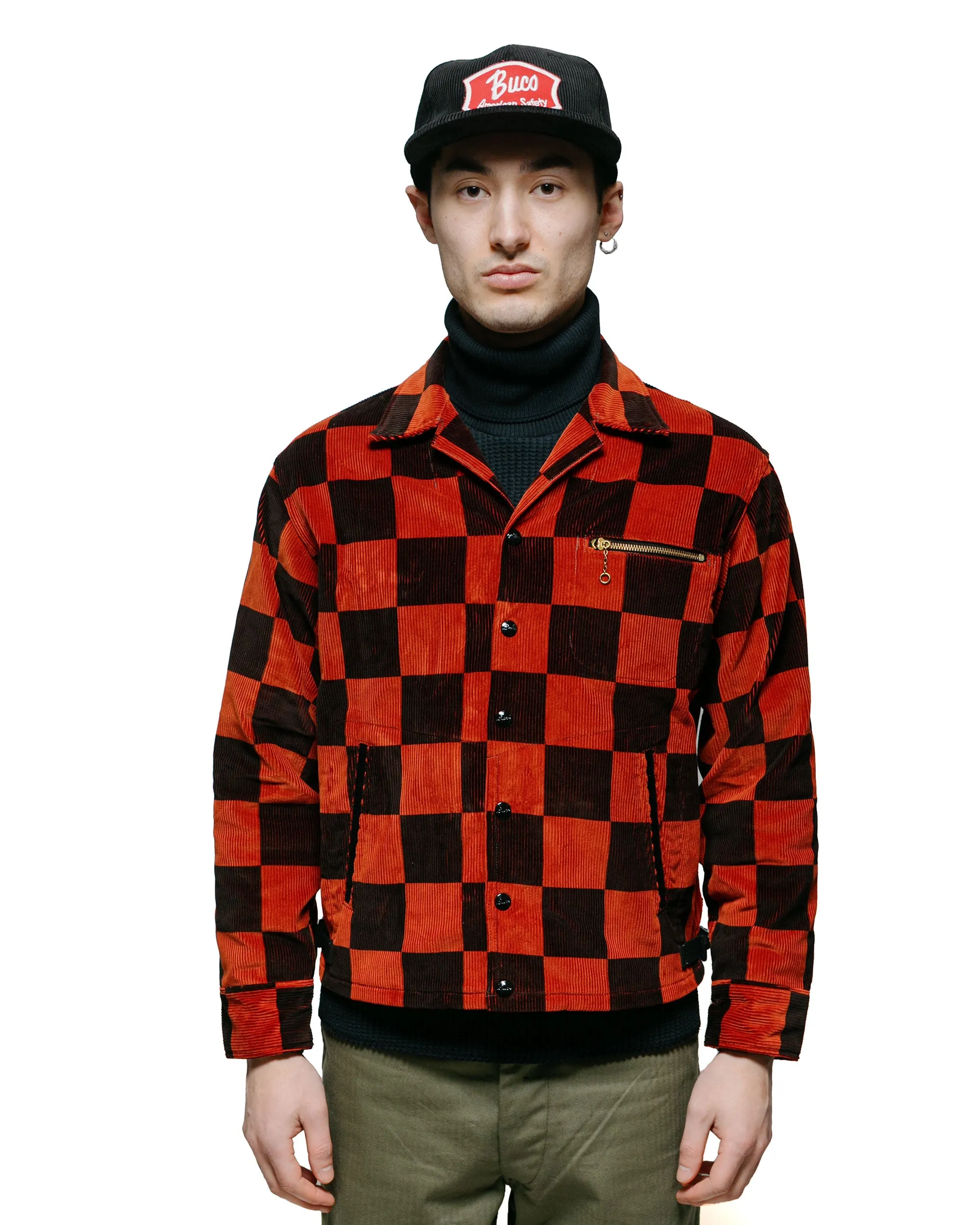 The Real McCoy's BJ23103 Buco Checkered Corduroy Jacket Orange/Black